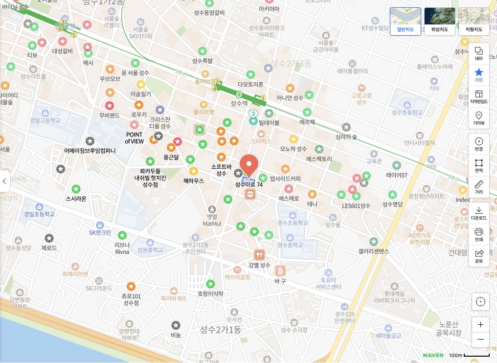 Open in NAVER Map — 무신사 스토어 성수