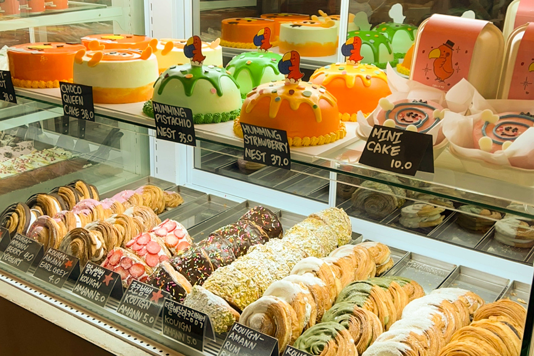 Kouign-amann and other bakery items in the brand’s display