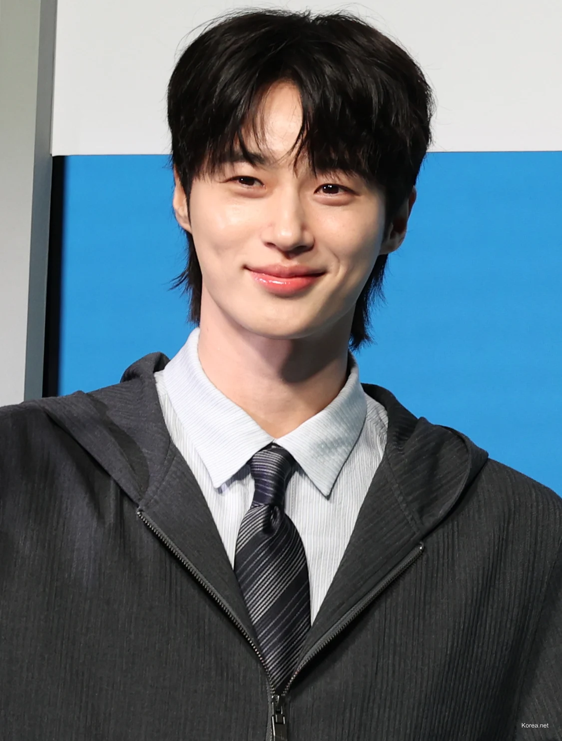 Byeon Woo-seok in a dark knit and tie